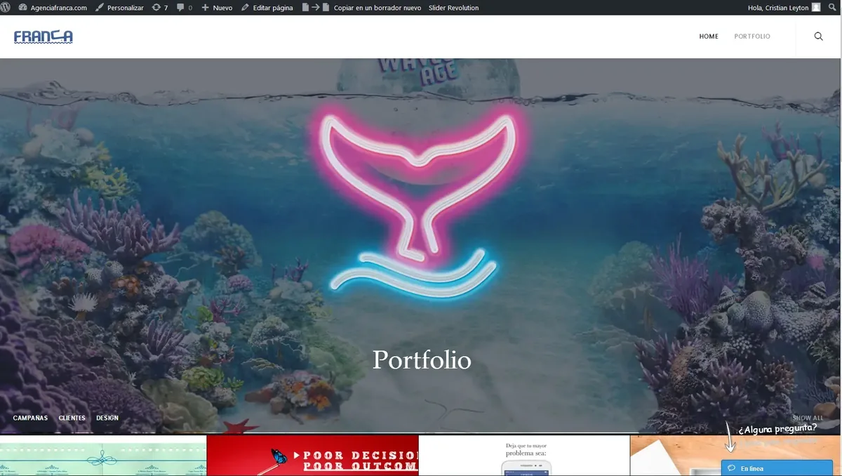 Agencia Franca interface detail, view 2, by Cristian Leyton