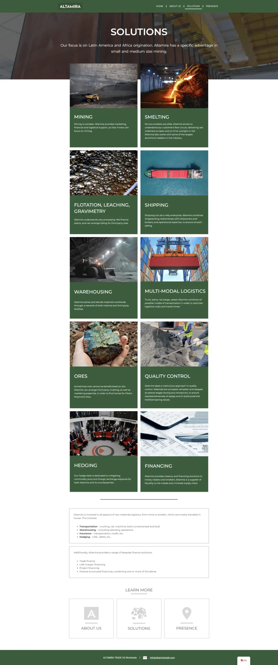 Altamira Trade AG — interface view 3 Altamira Trade AG interface detail, view 3, by Cristian Leyton