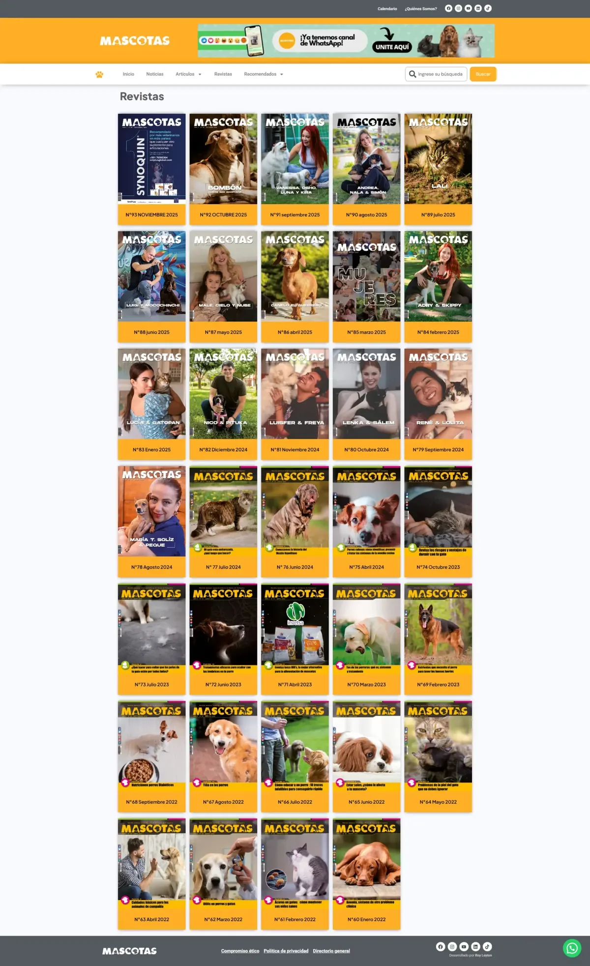 Mascotas Magazine interface detail, view 2, by Cristian Leyton