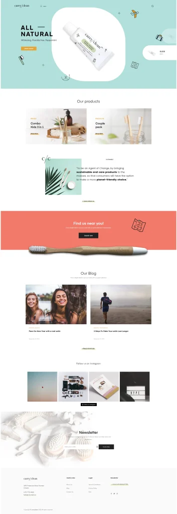 Carry Clean — Carry Clean home Carry Clean — Carry Clean home, client project by Cristian Leyton