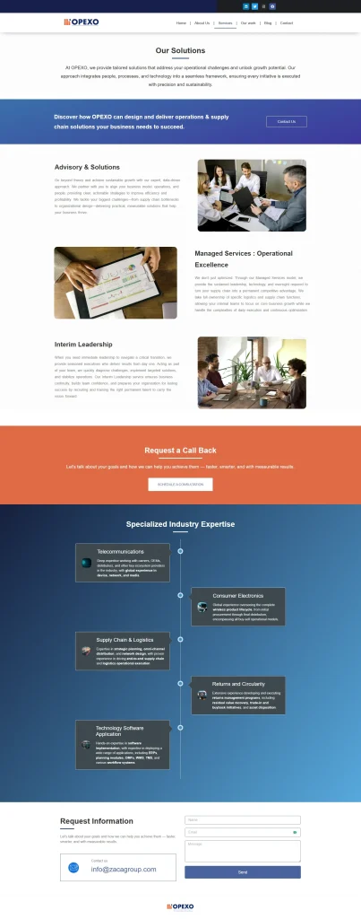 Opexo — Opexo about services Opexo — Opexo about services, client project by Cristian Leyton