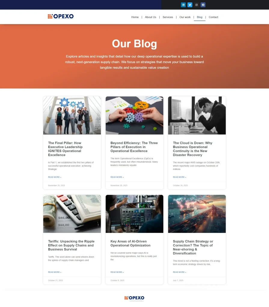 Opexo — Opexo blog Opexo — Opexo blog, client project by Cristian Leyton