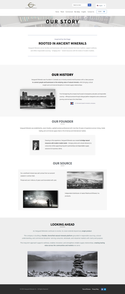 Vanguard Minerals — story Vanguard Minerals — story, client project by Cristian Leyton